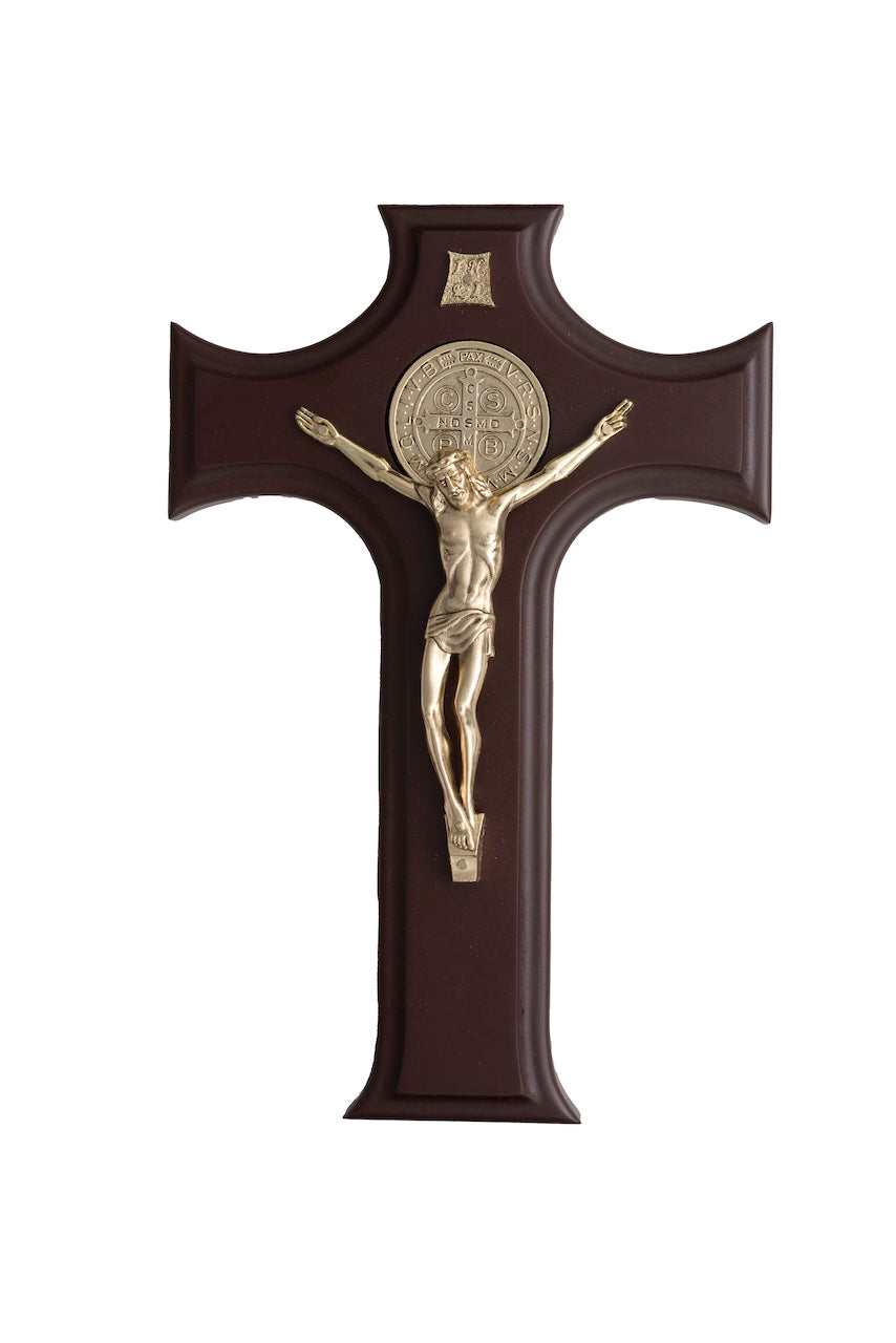 CRUZ SAN BENITO N°16 CON MADERA DORADA