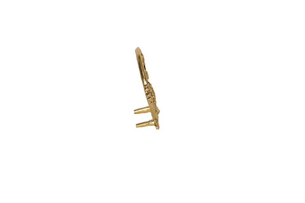 MEDALLÓN ANGEL DE LA GUARDA DORADO CON BASE