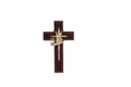 CRUZ DE MADERA ANGEL DE LA GUARDA DORADO
