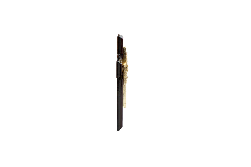 CRUZ DE MADERA ANGEL DE LA GUARDA DORADO