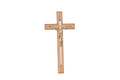 CRISTO #22 HEXAGONAL PLATA CON MADERA