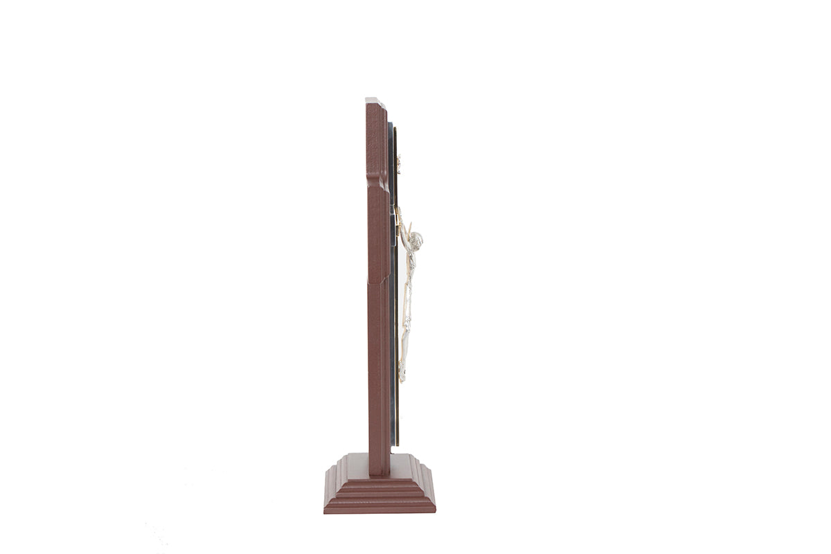 CRUCIFIJO #25 DE BASE MADERA C/METAL