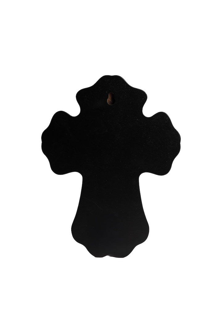 CRUZ MEDALLÓN BAUTIZO EN MADERA CON PIEDRA