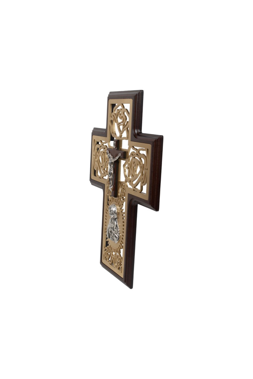 Cruz Medallas Virgen de Guadalupe Plata · CMVG-P, vista lateral