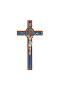 Cruz San Benito Plata Marmoleada Azul · CSMA-2, vista frontal