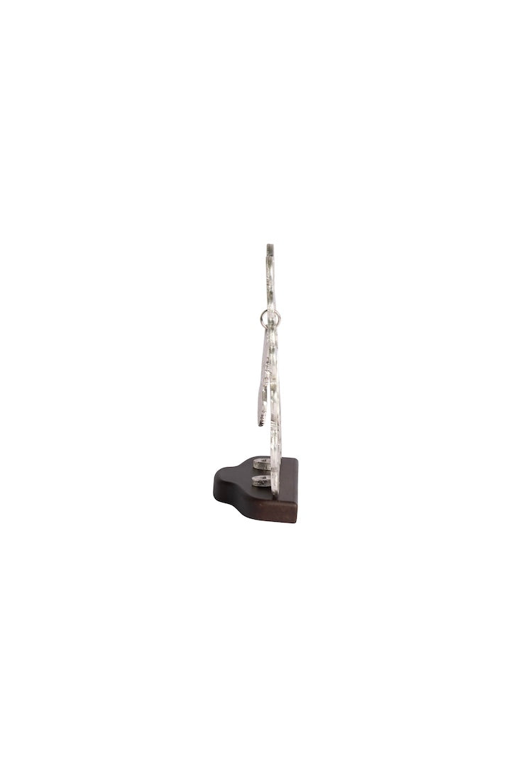 MARCO ANGEL COLGANTE PLATA CON BASE MADERA