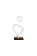 CORAZÓN 1 PLATA BASE MADERA