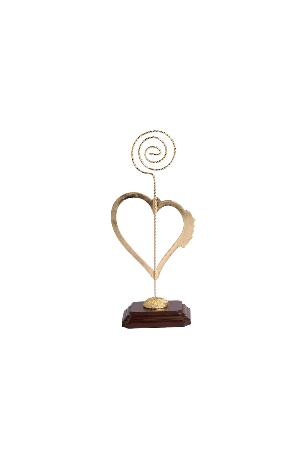 CORAZÓN 2 DORADO BASE MADERA