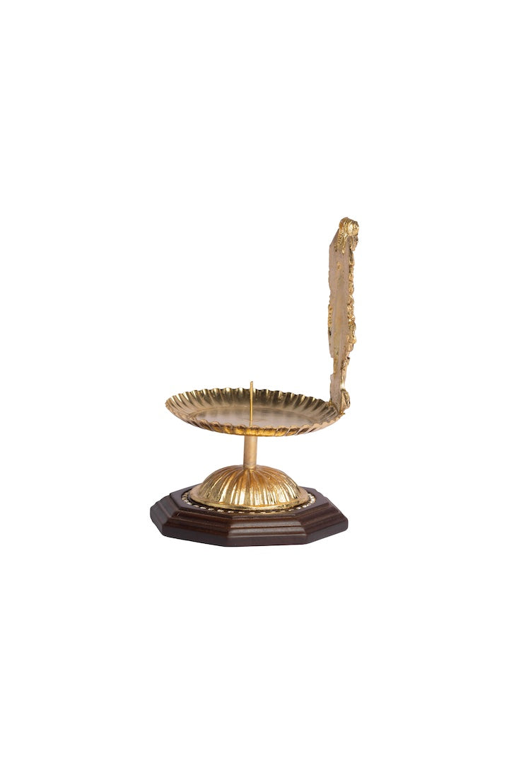 ARCANGEL DORADO CON BASE MADERA