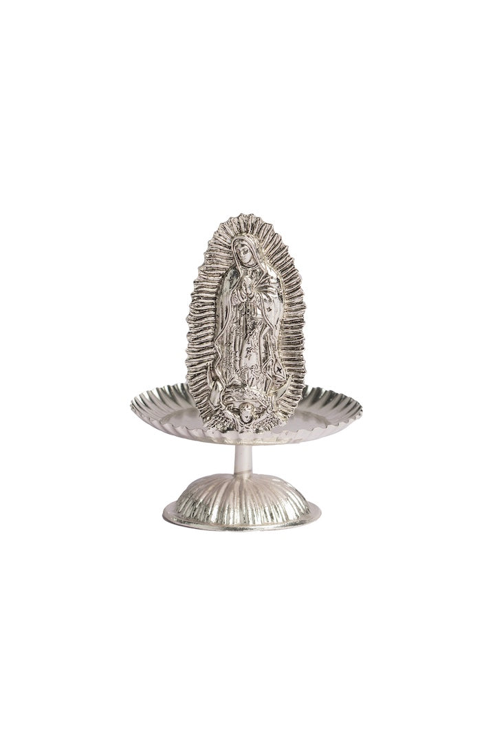 VIRGEN DE GPE. GDE. PLATA CON BASE