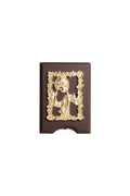 RETABLO ANGEL ORANDO DORADO CON PIEDRA