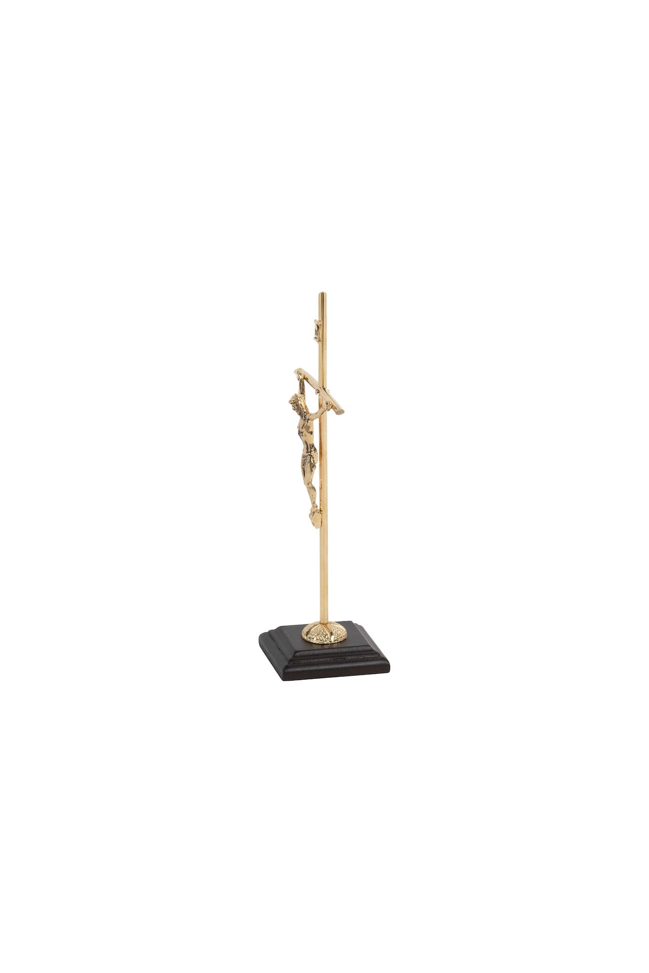 CRISTO #10 DORADO C/BASE MADERA