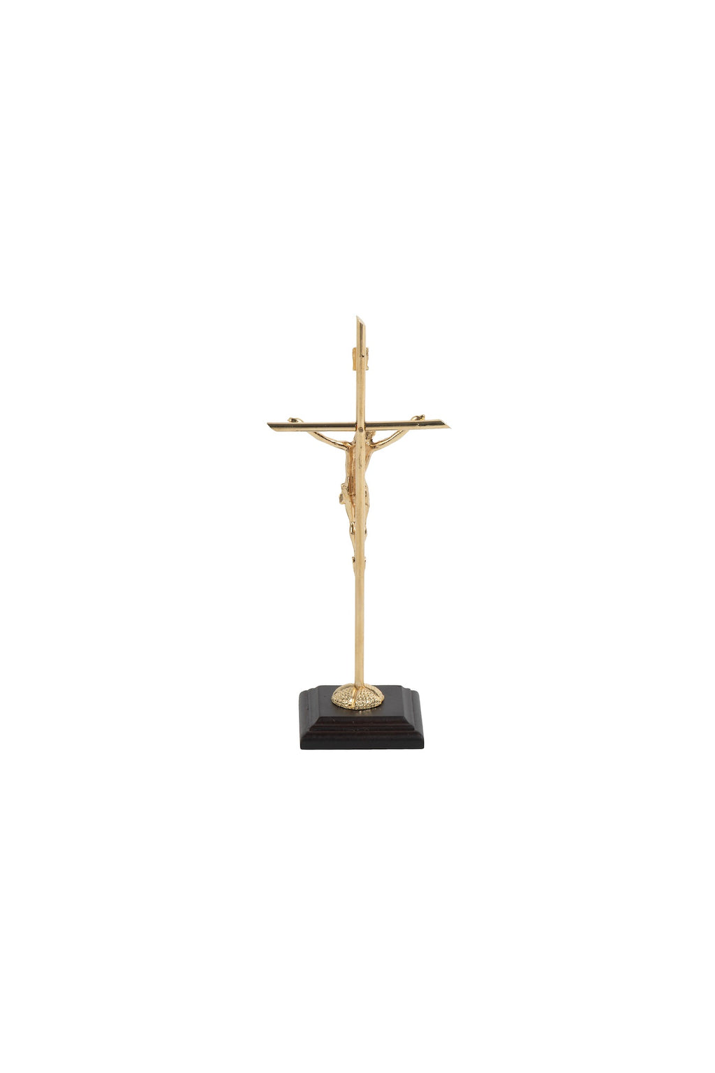 CRISTO #10 DORADO C/BASE MADERA