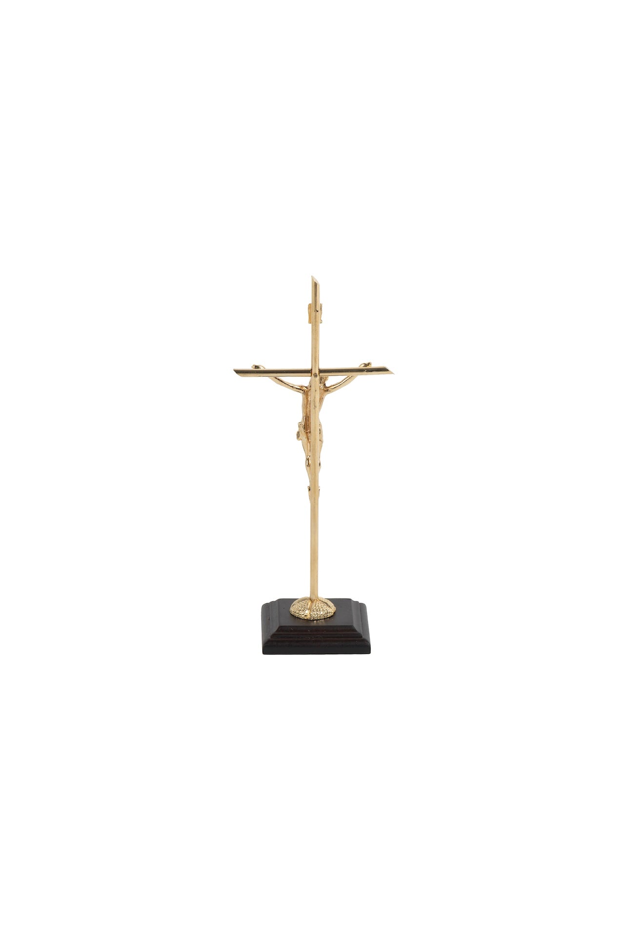 CRISTO #10 DORADO C/BASE MADERA