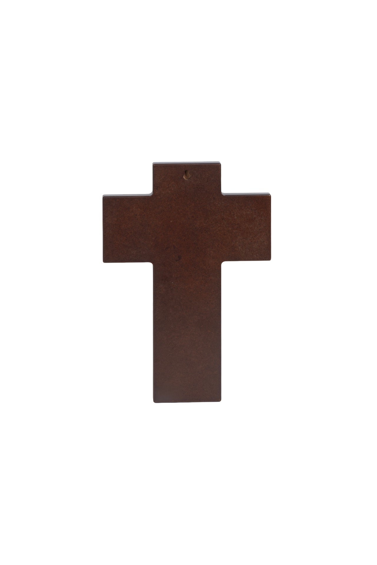 CRUZ MATRI. CON AROS DORADA EN MADERA