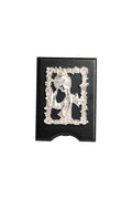 RETABLO ANGEL ORANDO PLATA CON PIEDRA