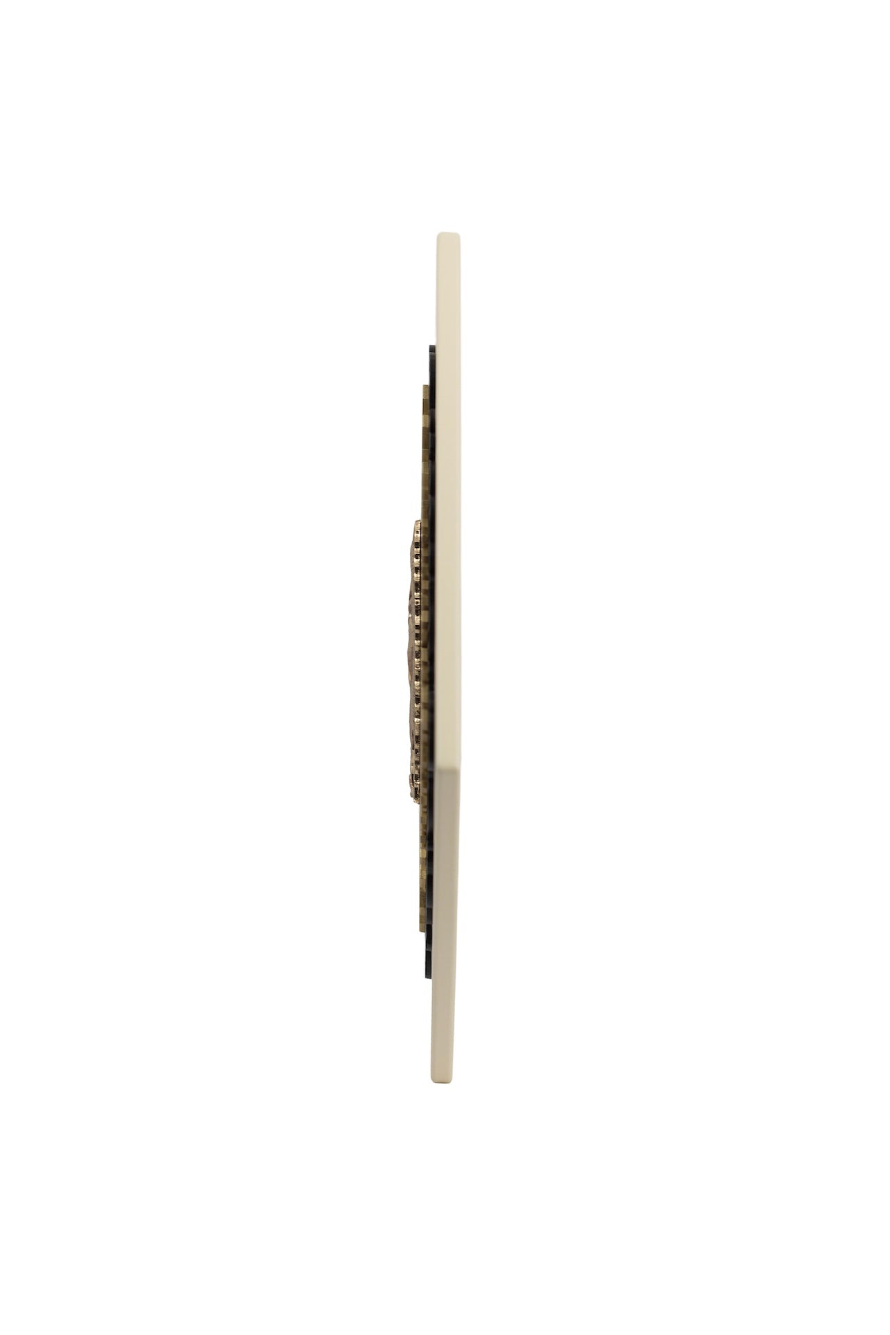 CUADRO ROMBO VIRGEN GUADALUPE BEIGE