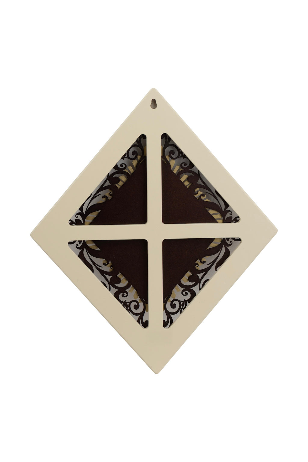 CUADRO ROMBO VIRGEN GUADALUPE BEIGE