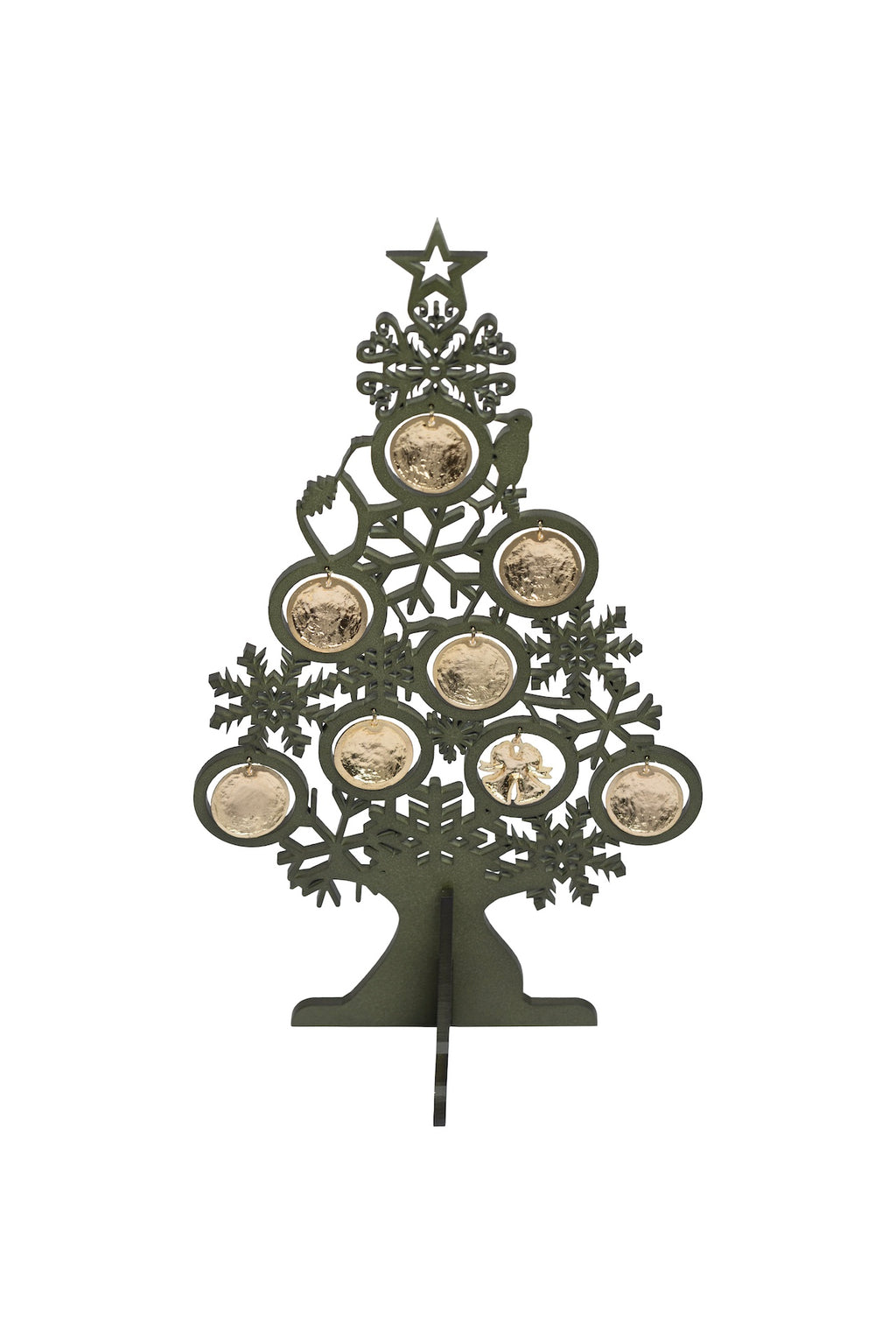 ARBOL NAVIDAD VERDE DORADO