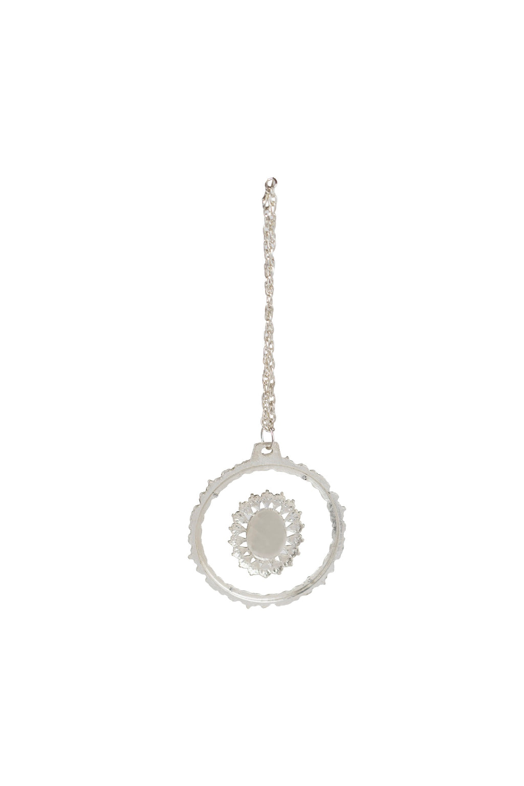 DISTINTIVO MADONA CON NIÑO PLATA