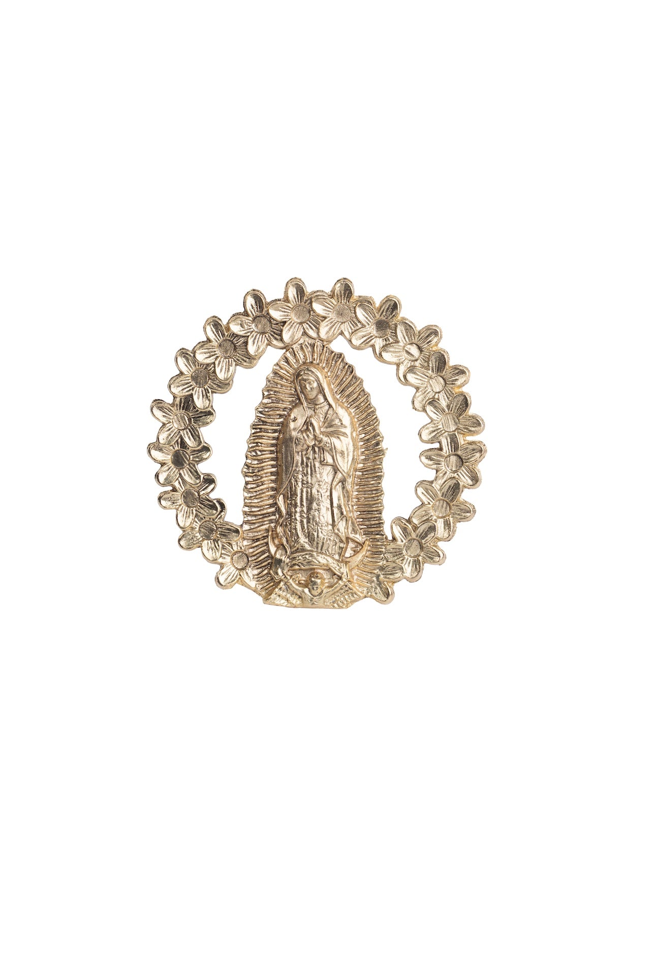 VIRGEN GUADALUPE EN ARO DORADA