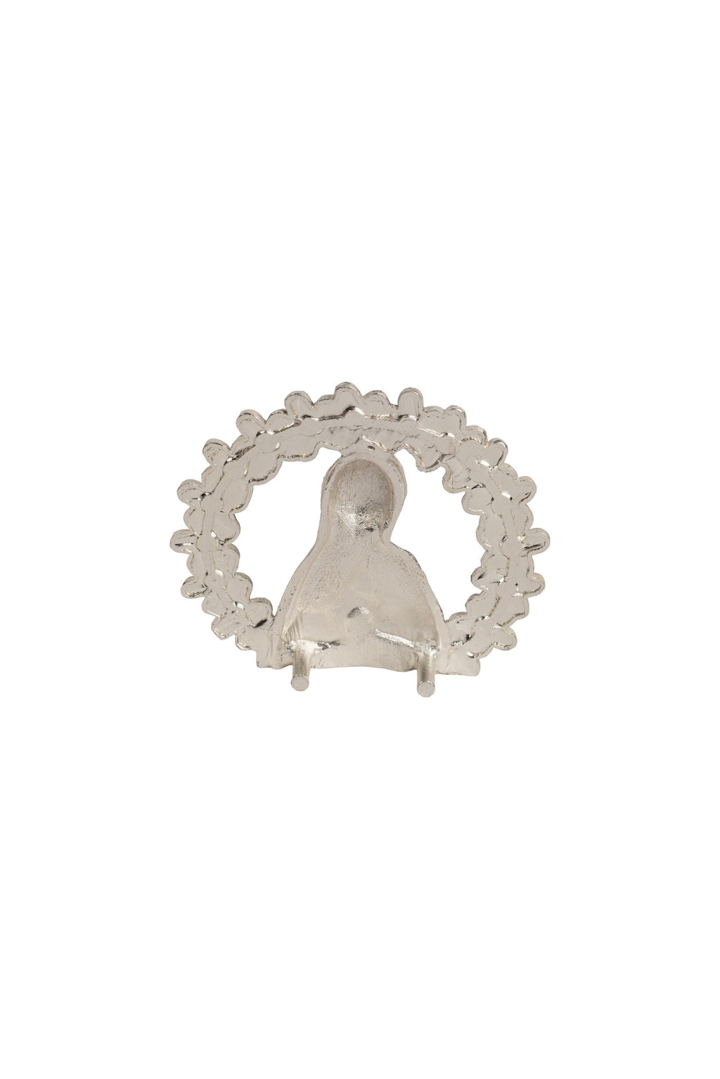 VIRGEN GPE. 1/2 CUERPO EN ARO PLATA CON PIEDRA