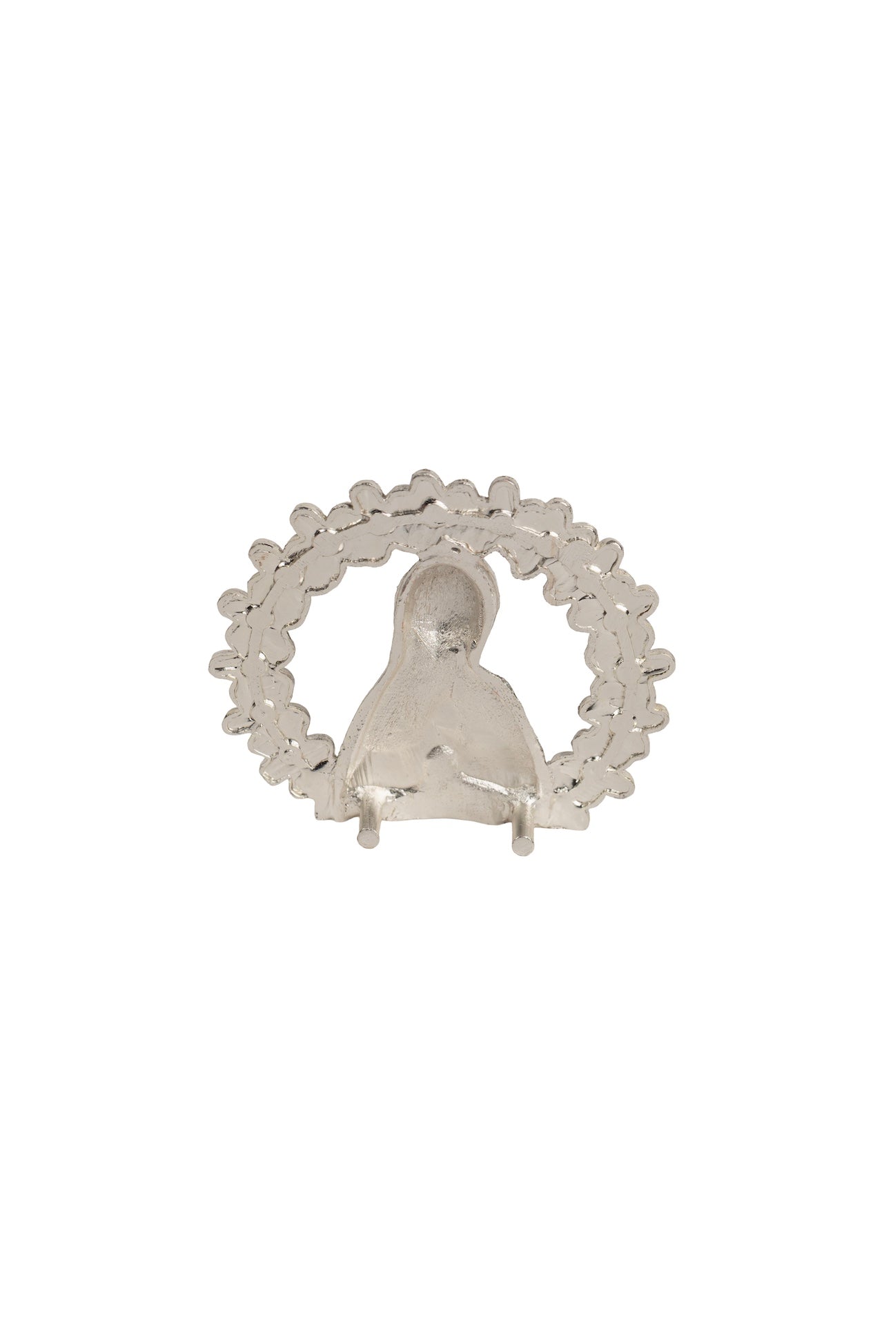 VIRGEN GPE. 1/2 CUERPO EN ARO PLATA CON PIEDRA