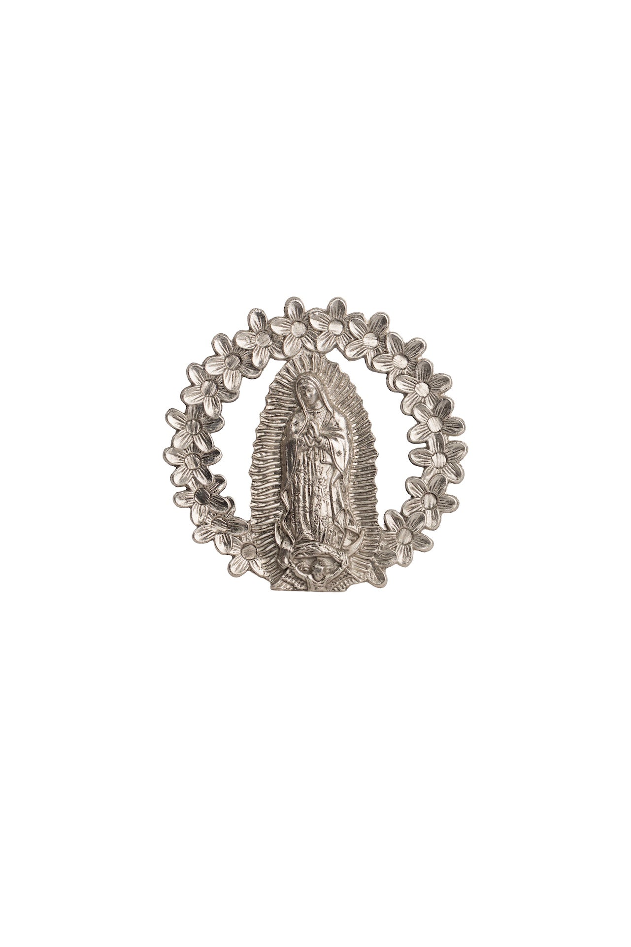 VIRGEN GUADALUPE EN ARO PLATA
