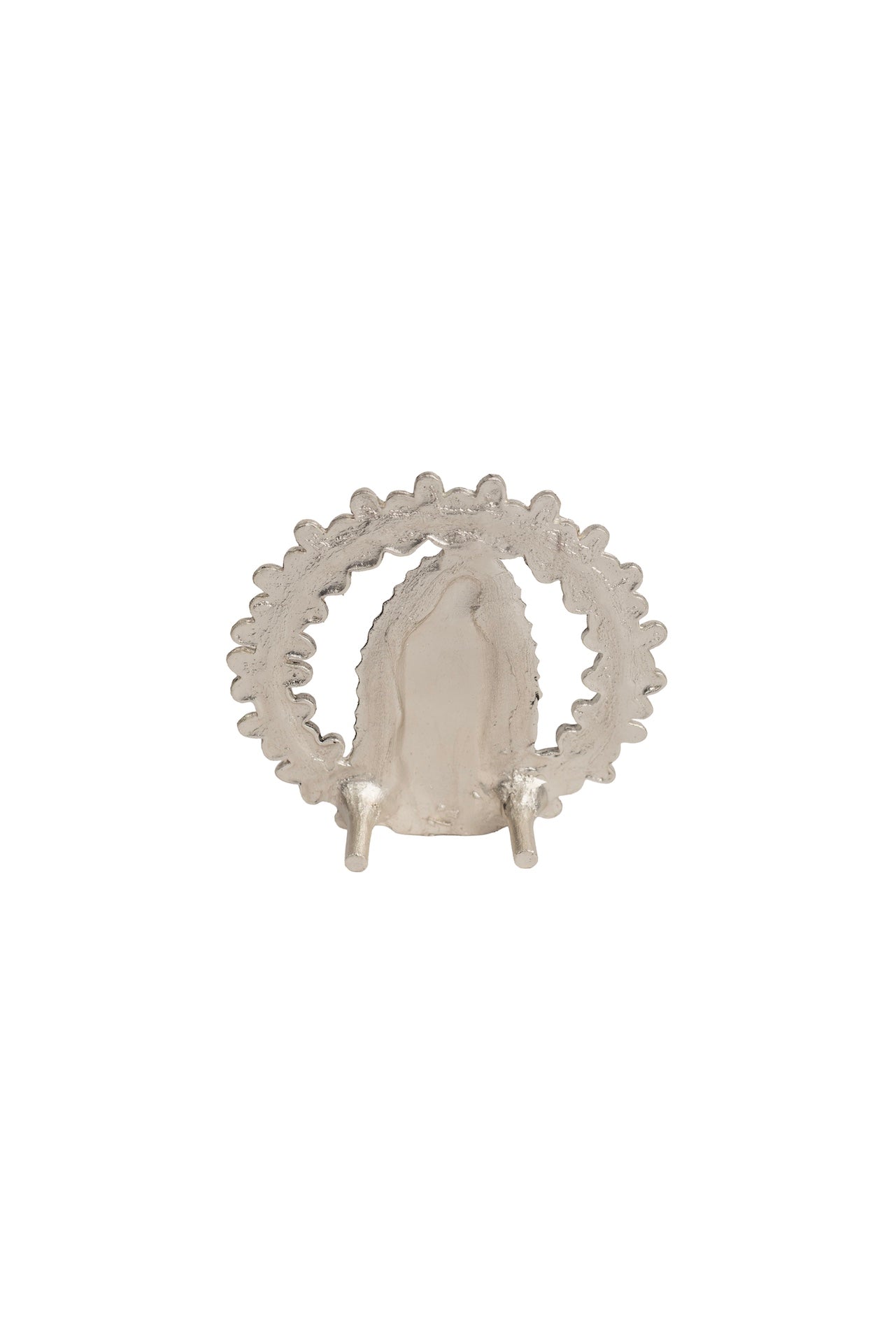VIRGEN GUADALUPE EN ARO PLATA CON PIEDRA