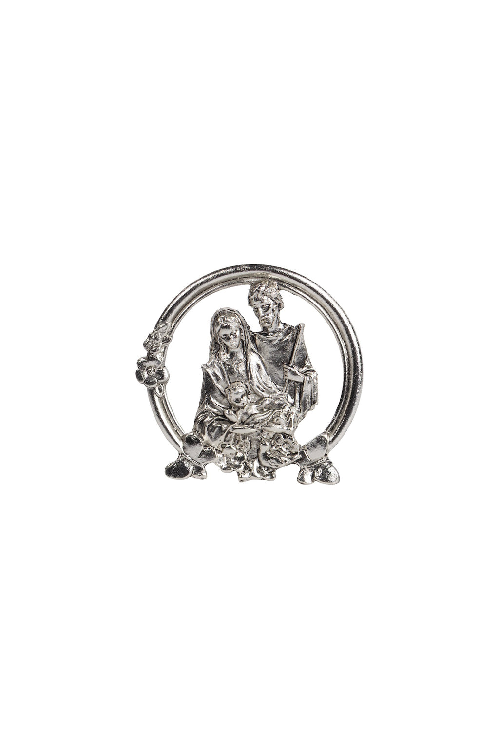 MEDALLÓN SAGRADA FAMILIA PLATA