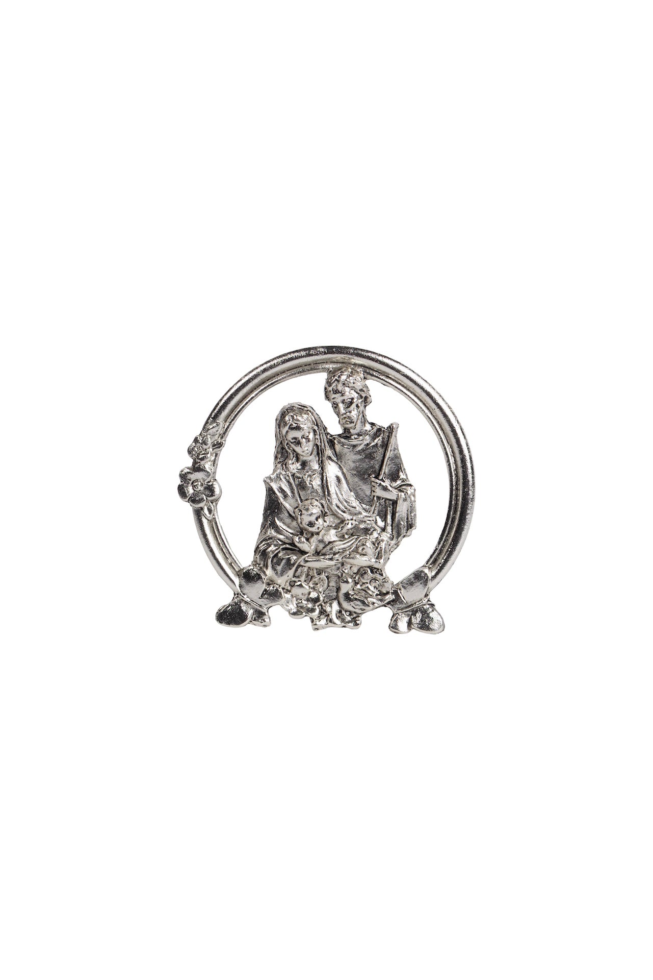 MEDALLÓN SAGRADA FAMILIA PLATA