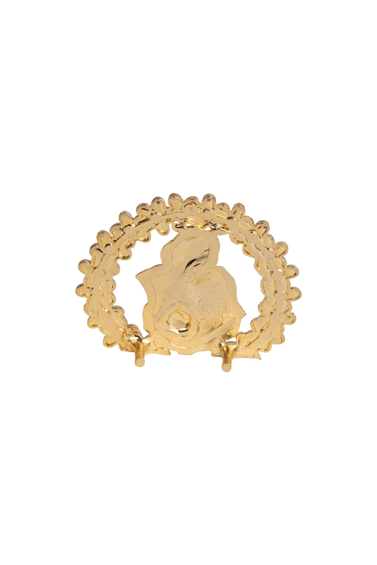 MEDALLÓN ARO SAGRADA FAMILIA DORADO CON PIEDRA