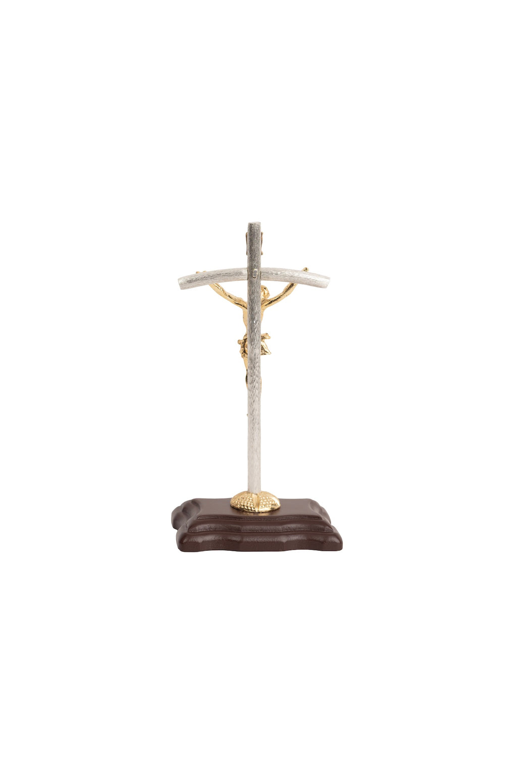 CRISTO #3 PAPAL CON BASE MADERA