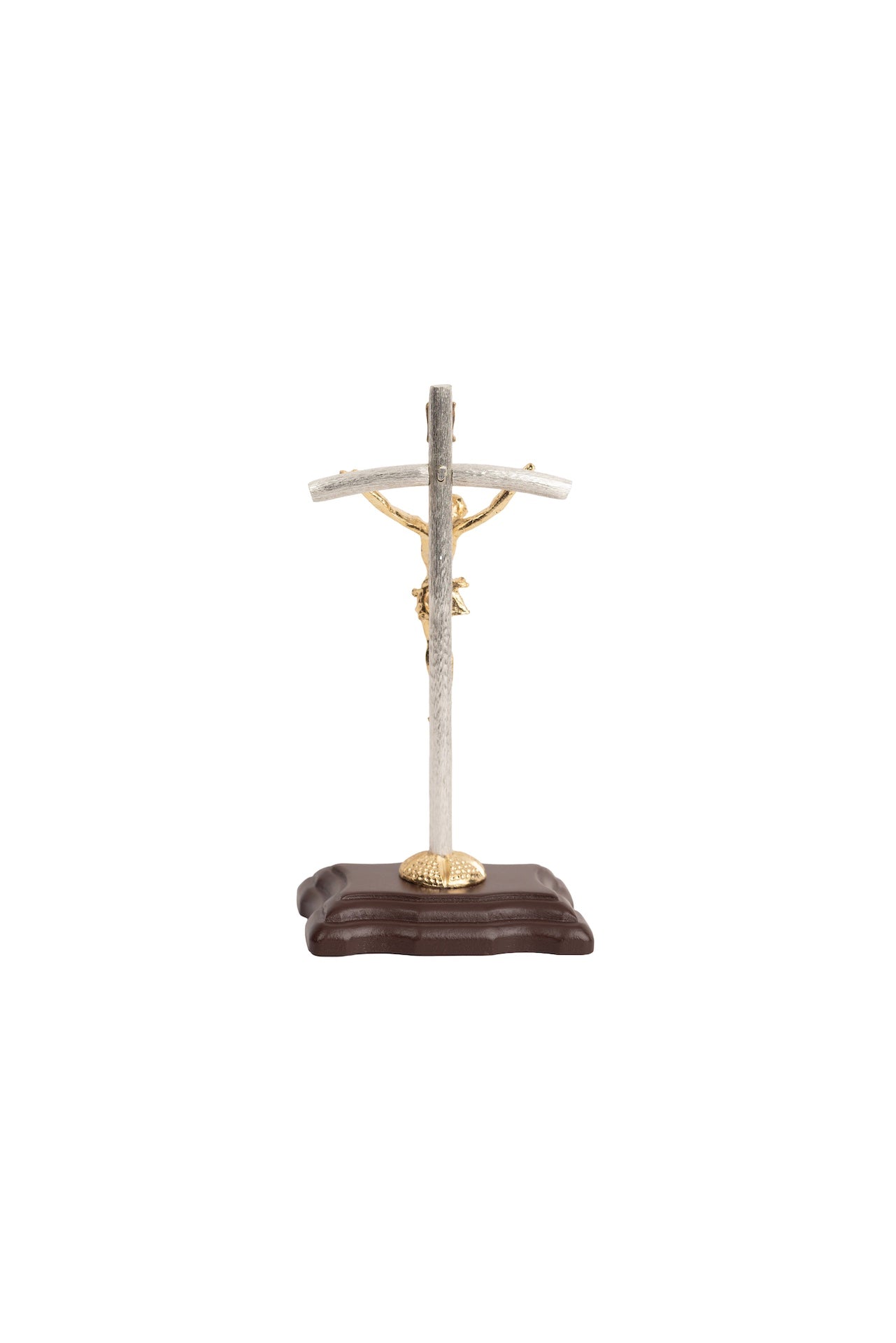 CRISTO #3 PAPAL CON BASE MADERA