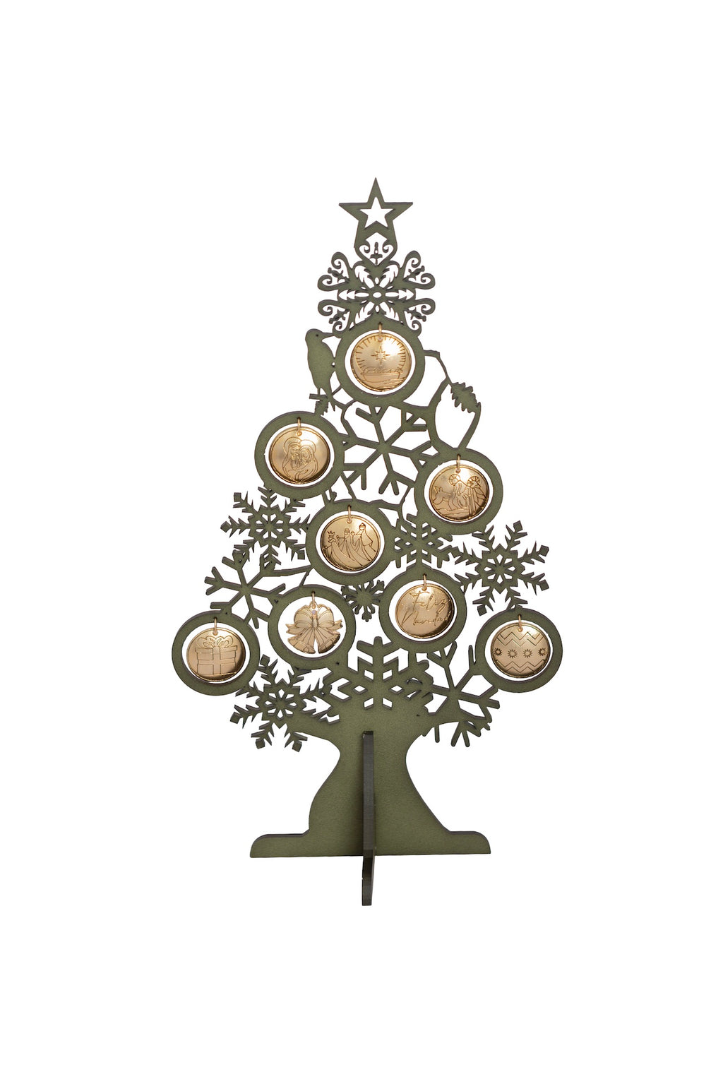 ARBOL NAVIDAD VERDE DORADO