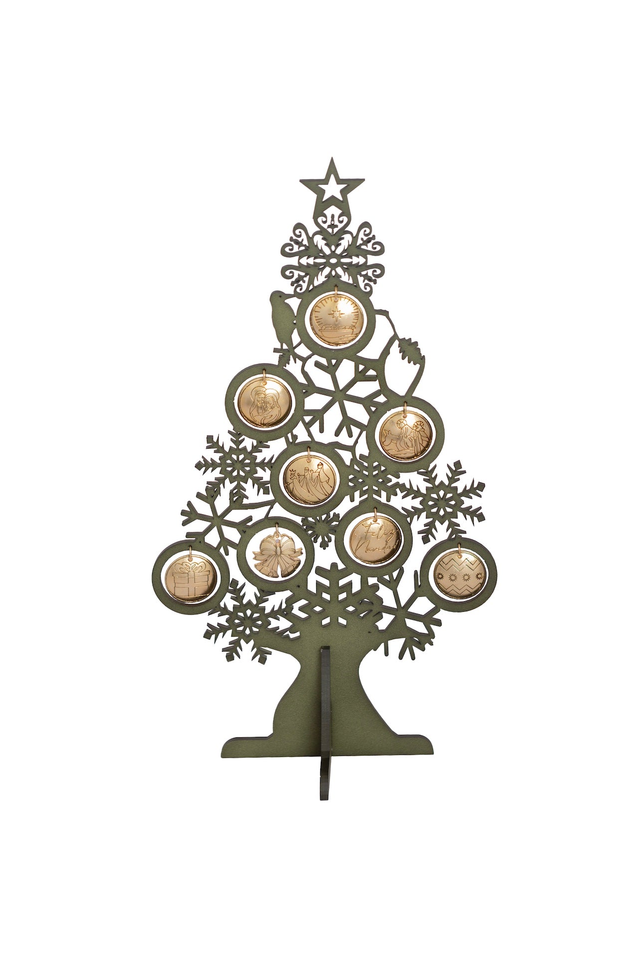 ARBOL NAVIDAD VERDE DORADO