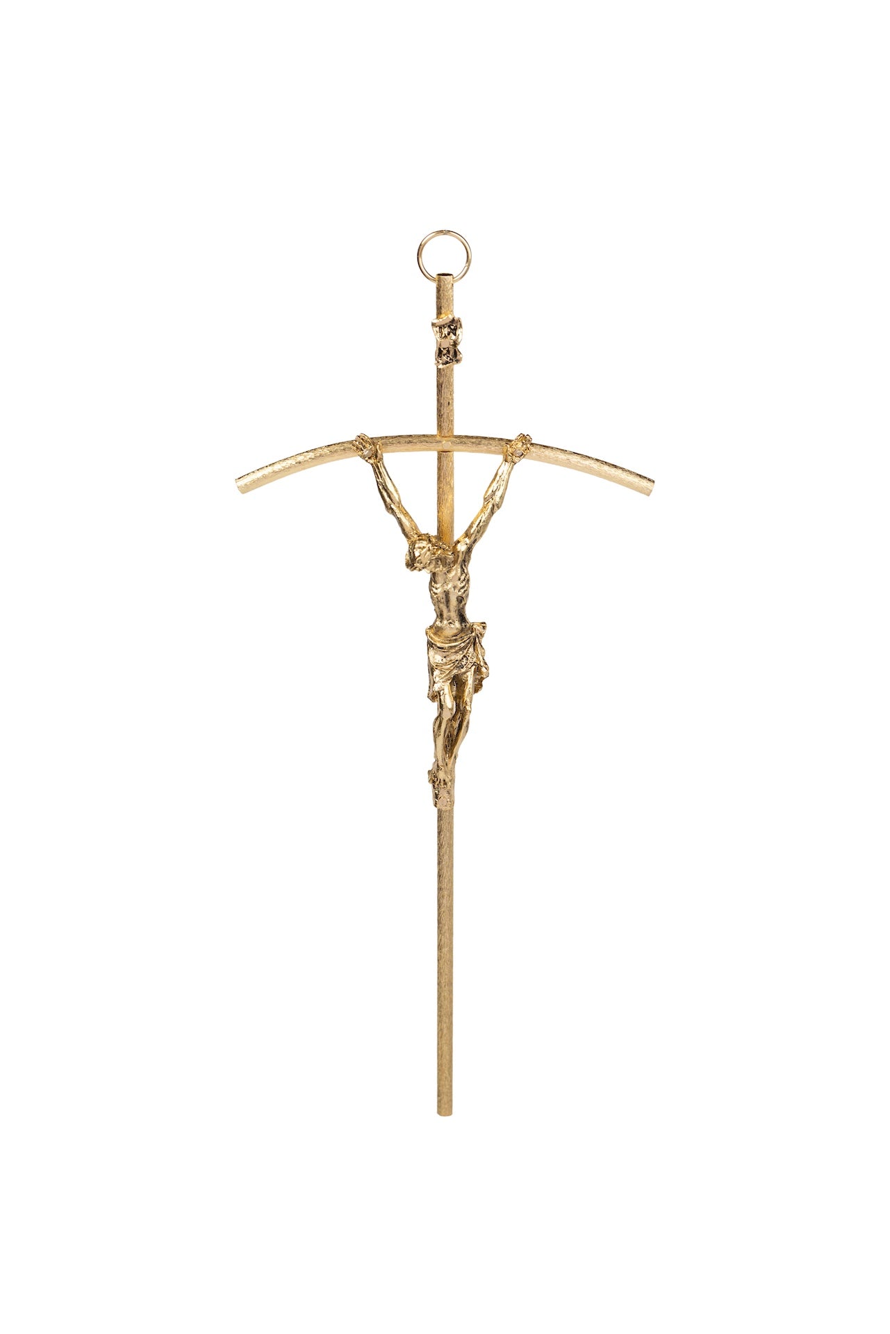 CRISTO #16 PAPAL RAYADO DORADO