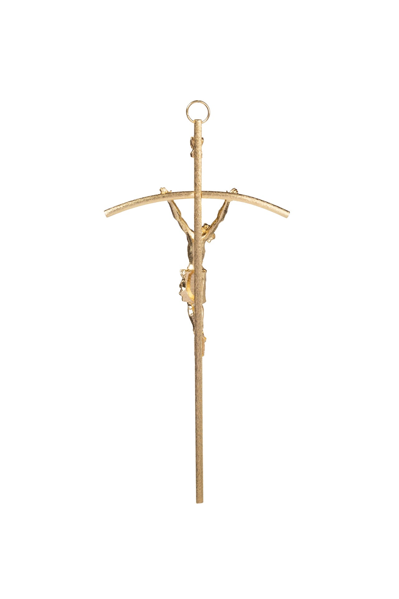 CRISTO #16 PAPAL RAYADO DORADO
