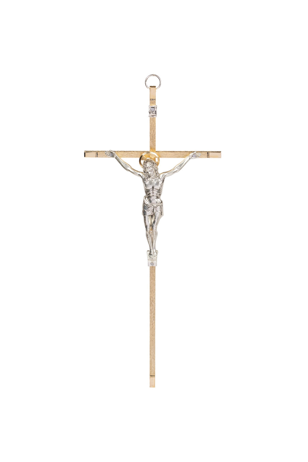 CRISTO #15 DORADO CUADRADO CON AUREOLA