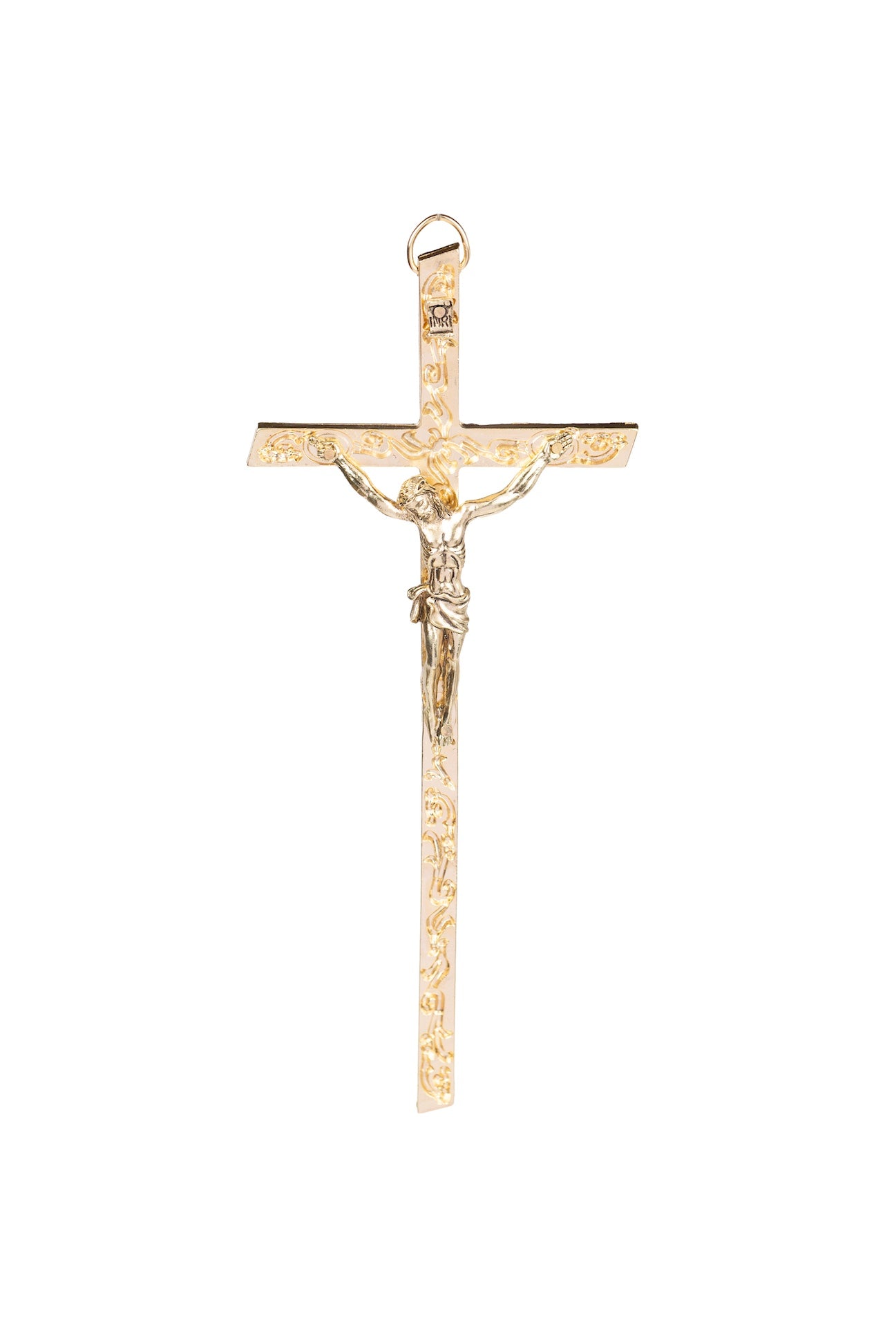 CRISTO #10 SOLERA DORADO GRABADO