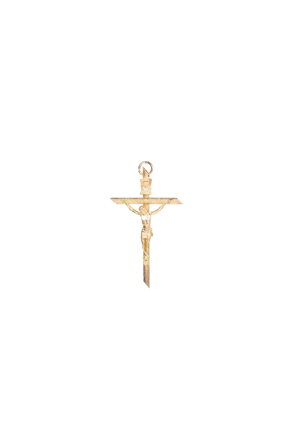 CRISTO INFANTIL RAYADO DORADO