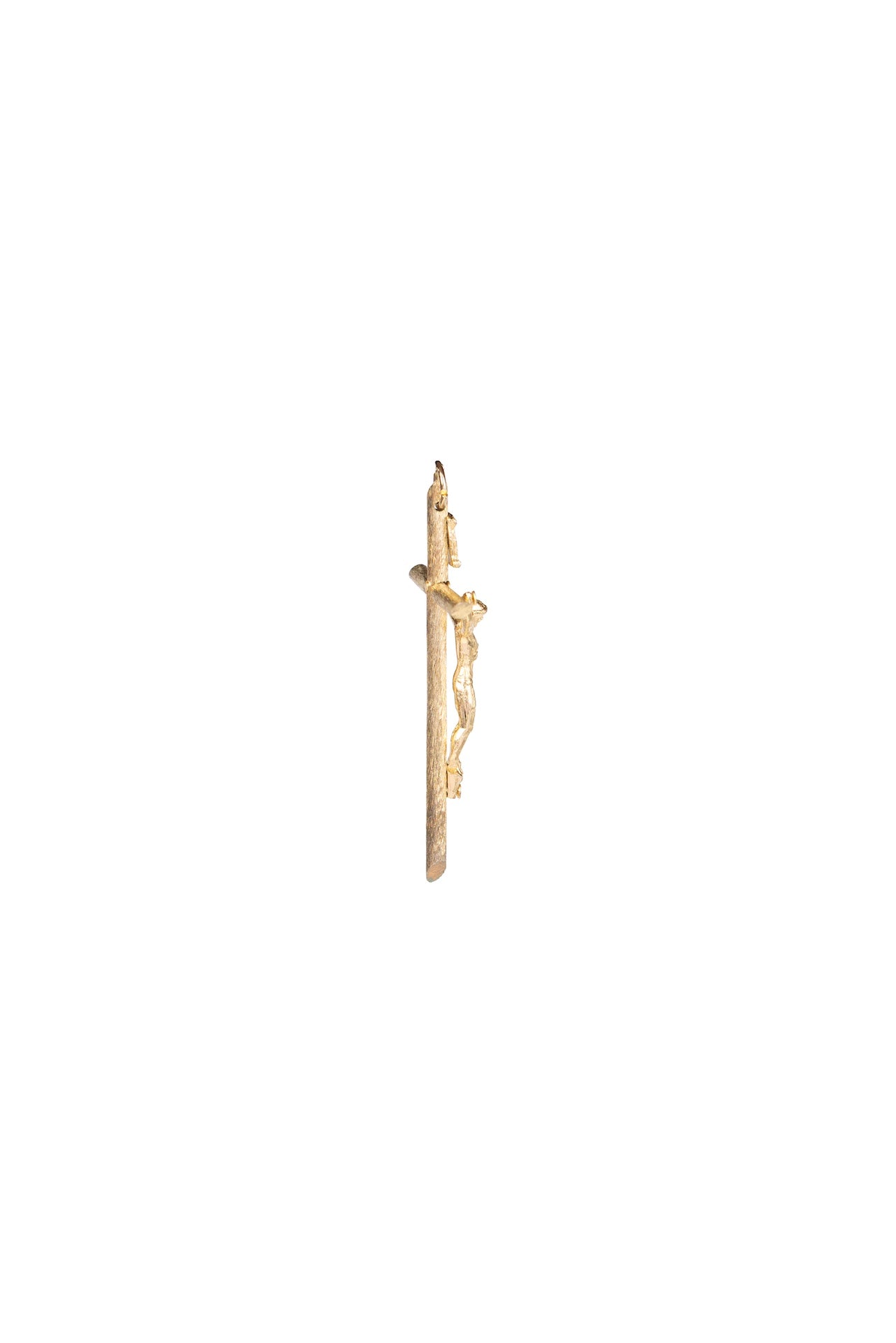 CRISTO INFANTIL RAYADO DORADO