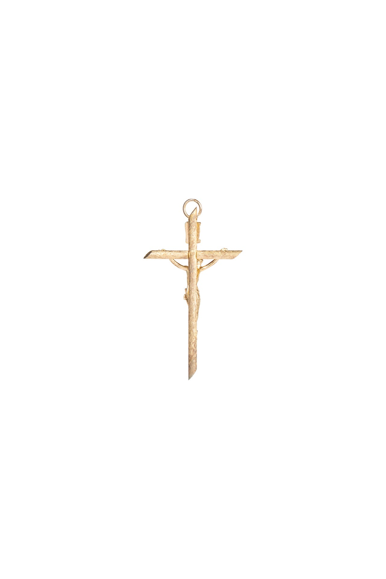 CRISTO INFANTIL RAYADO DORADO