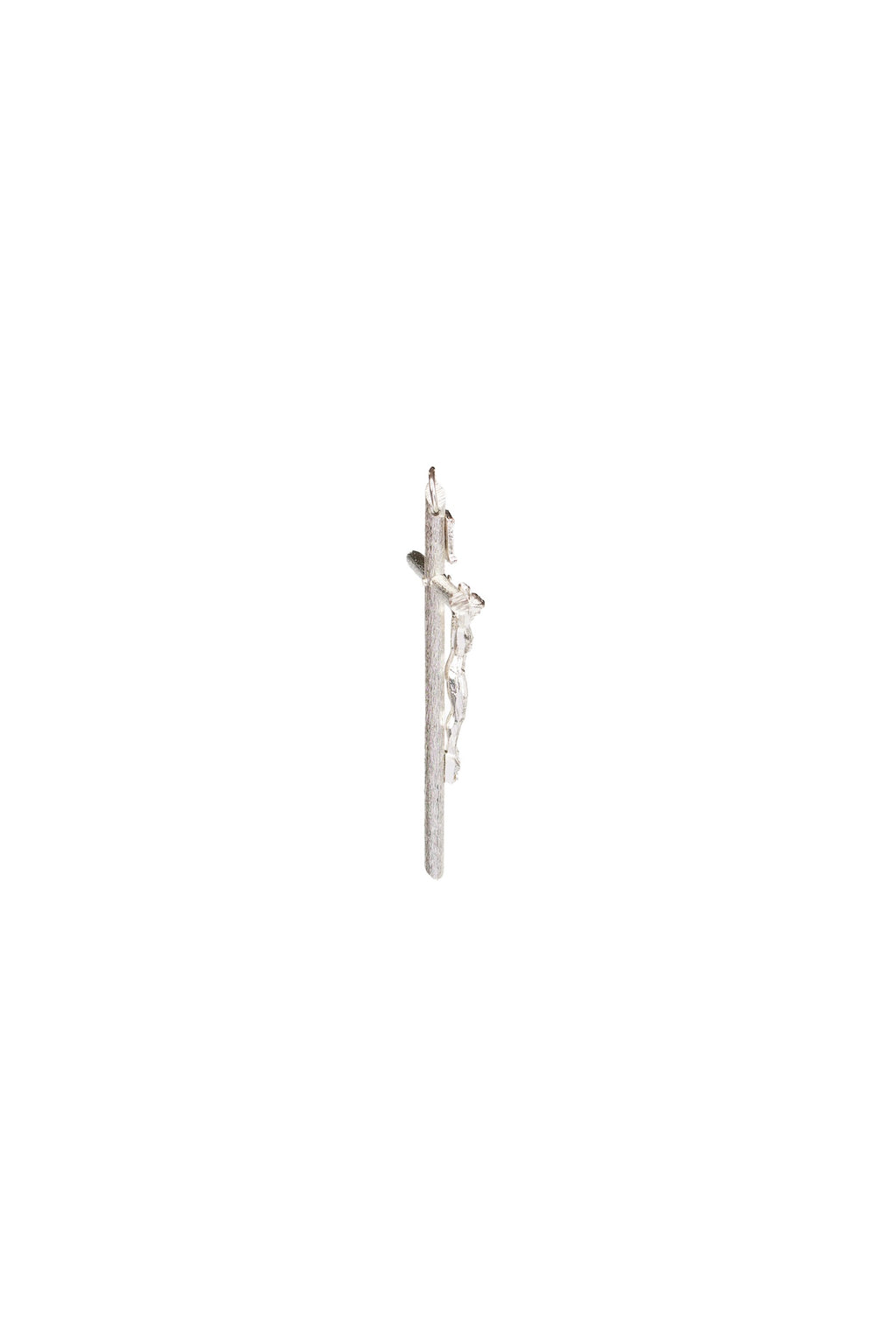 CRISTO INFANTIL RAYADO PLATA