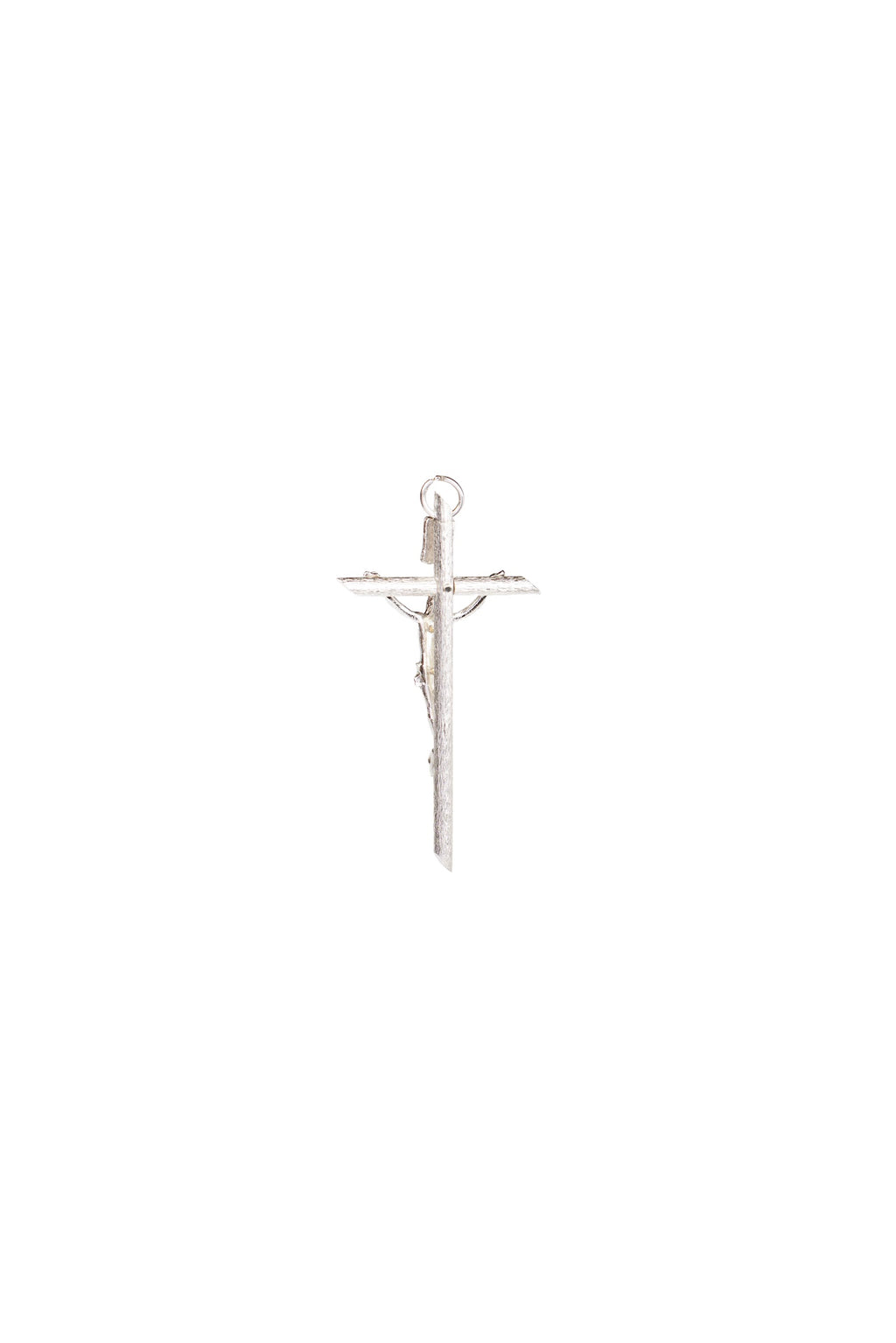 CRISTO INFANTIL RAYADO PLATA