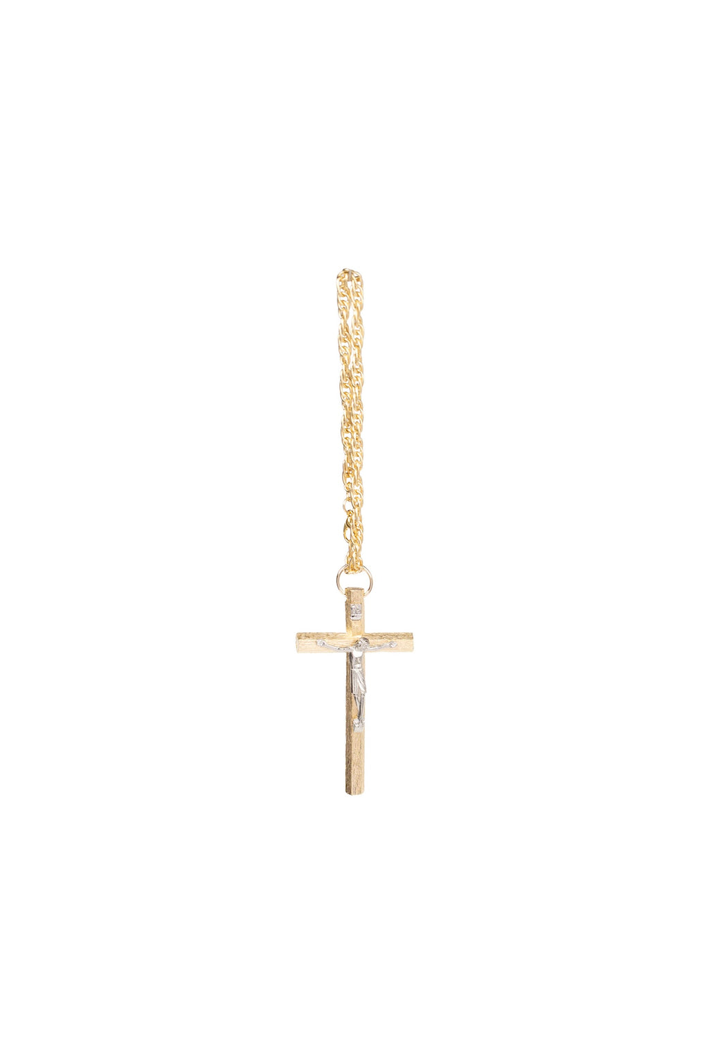 CRISTO MED. HEXAGONAL CON CADENA RAYADO