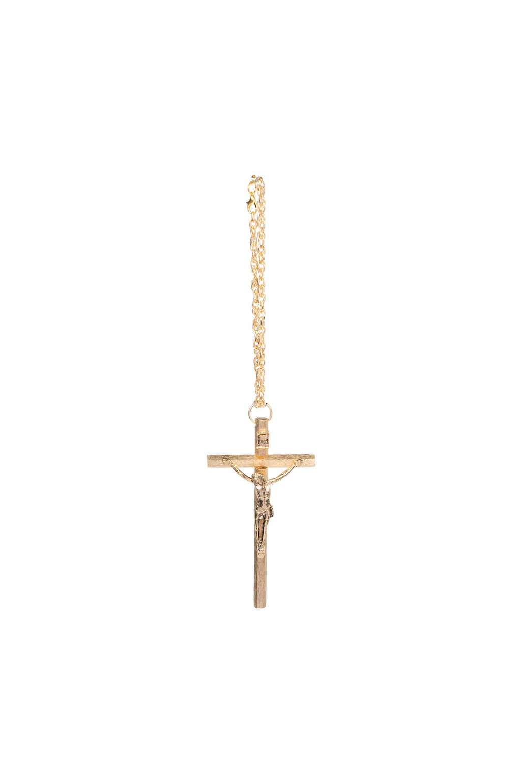 CRISTO HEXAGONAL CON CADENA RAYADO