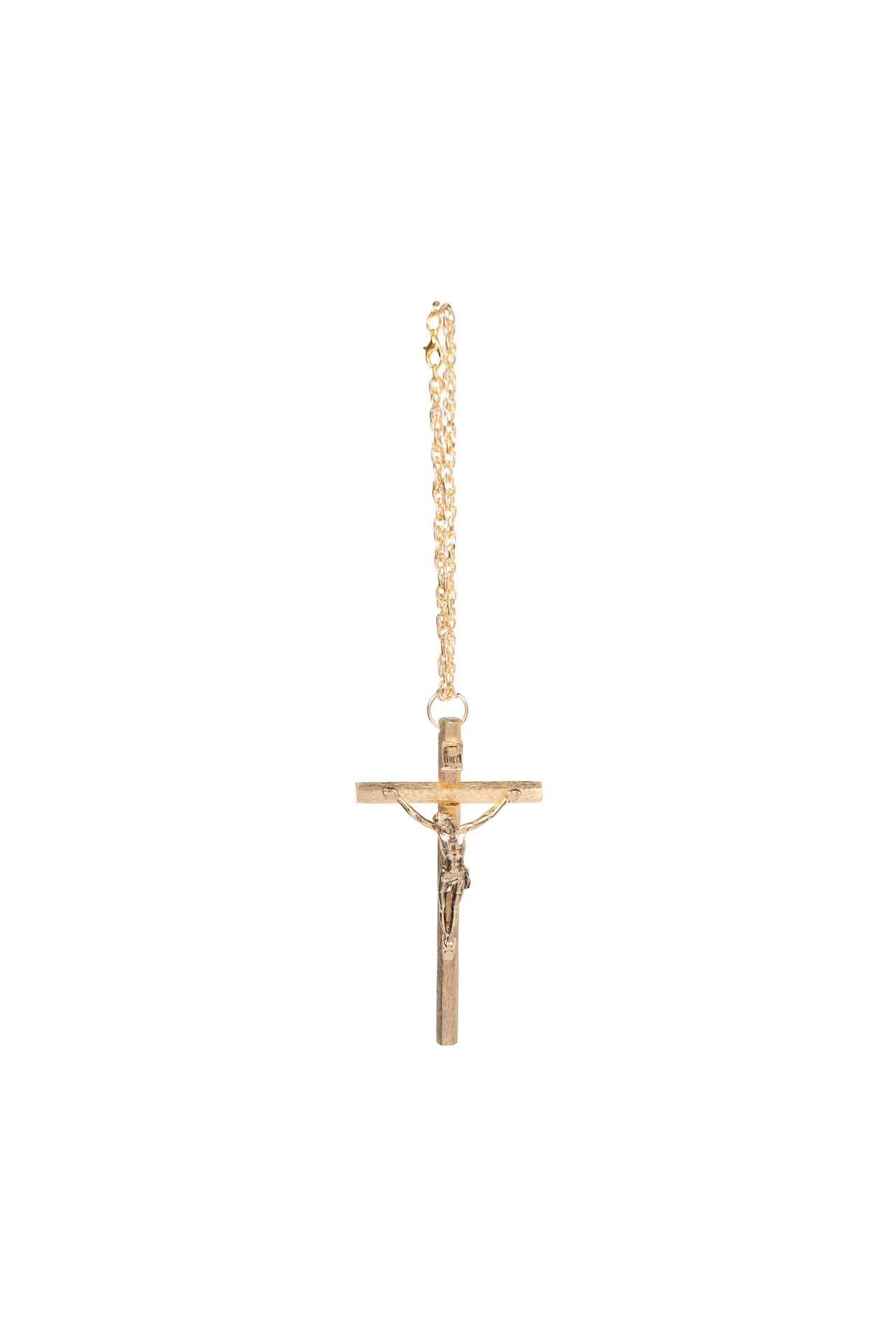 CRISTO HEXAGONAL CON CADENA RAYADO