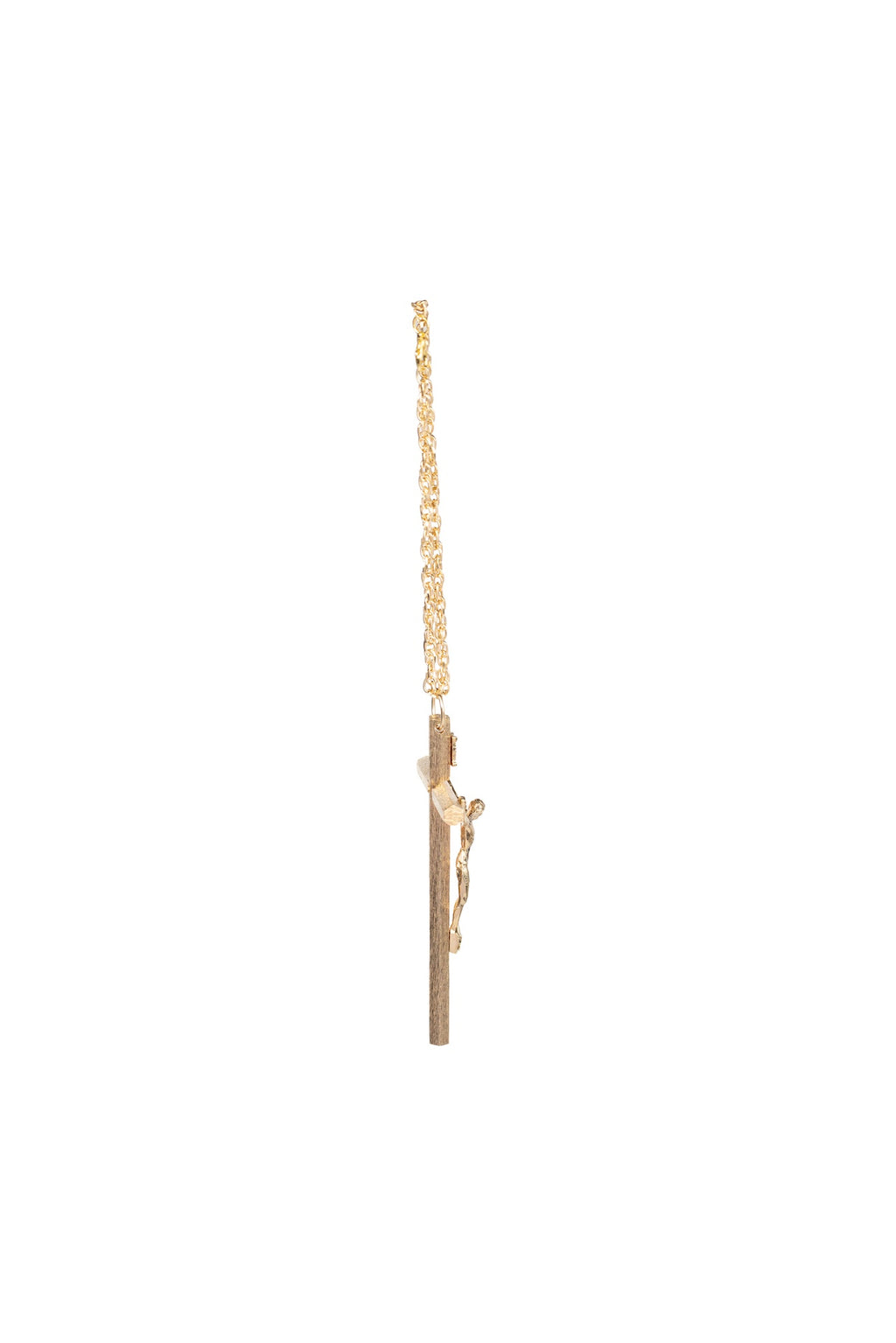 CRISTO HEXAGONAL CON CADENA RAYADO