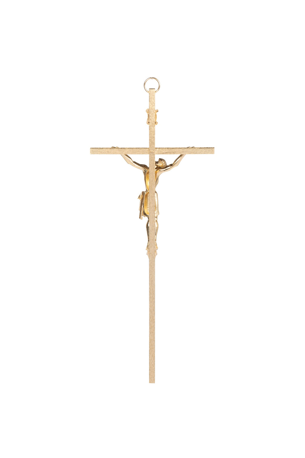 CRISTO #16 CUADRADO RAYADO DORADO